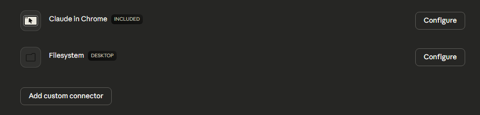 Claude Desktop MCP connector configuration showing where to add Mind Cloud